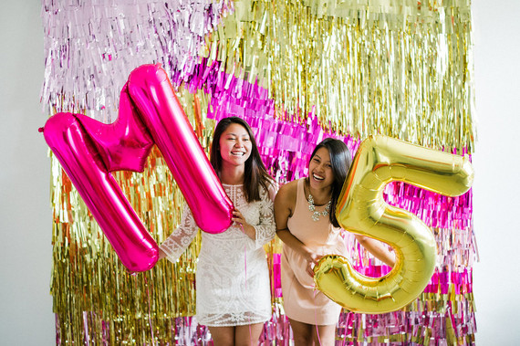 Hot pink and gold party ideas
