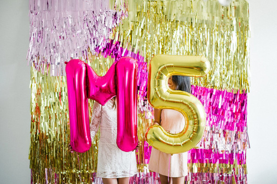 Hot pink and gold party ideas