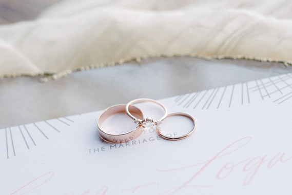 Rose gold rings