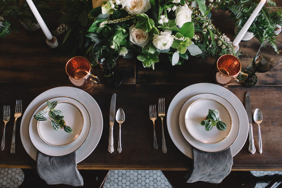 Green and copper wedding inspiration