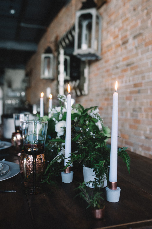 Green and copper wedding inspiration