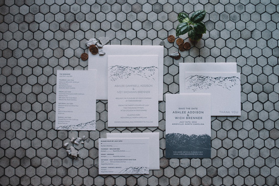 Simple modern wedding invitations