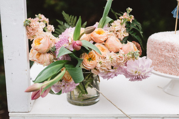Blush and blue Mother's Day brunch Wedding Inspiration