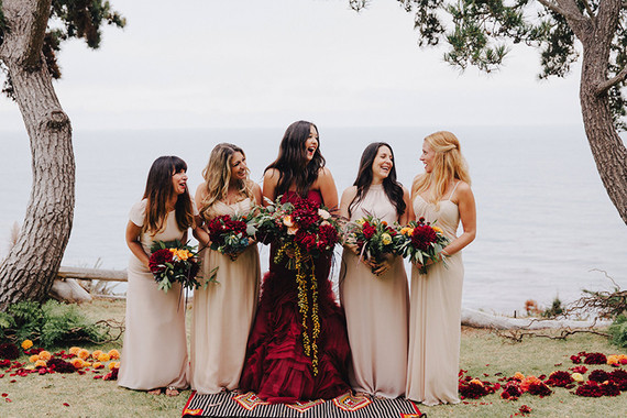 Red Vera Wang wedding dress