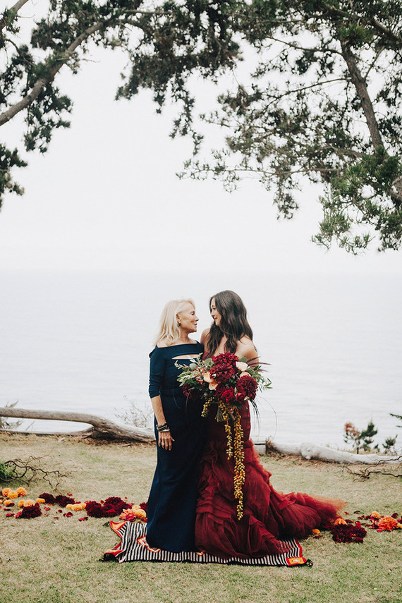 Red Vera Wang wedding dress