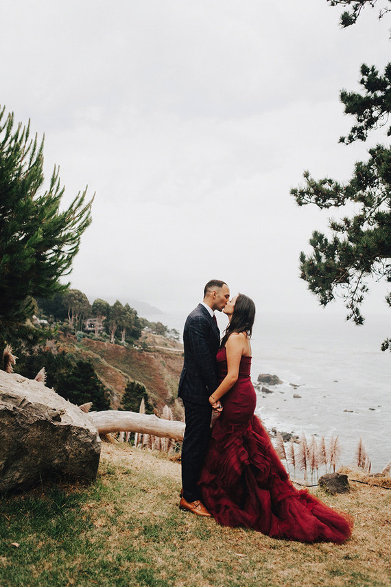 Red Vera Wang wedding dress