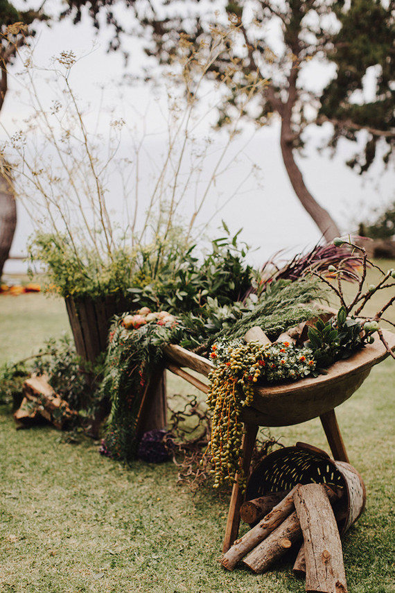 Fall harvest food display