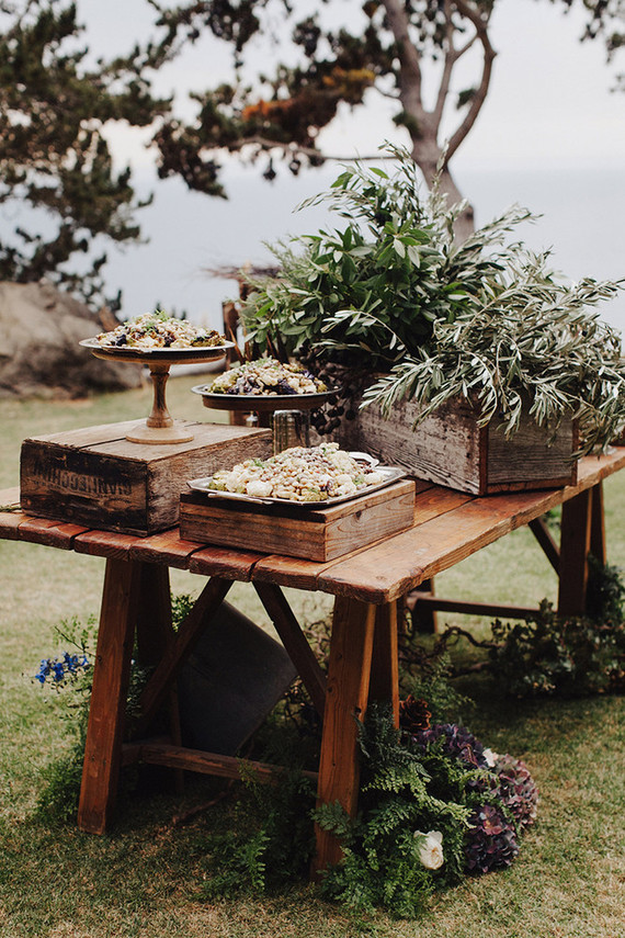 Fall harvest food display