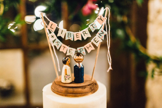 Bunting cake topper