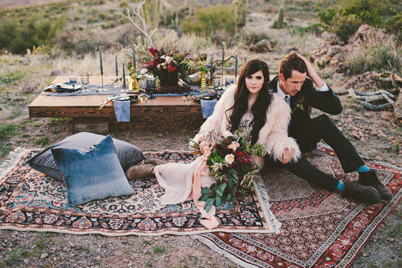 Bohemian Arizona desert wedding inspiration