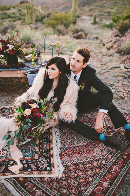 Bohemian Arizona desert wedding inspiration