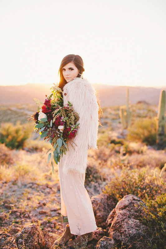 Bohemian Arizona desert wedding inspiration