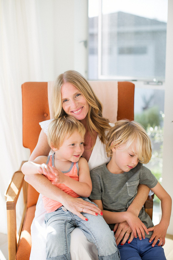 Family photos at home in Los Angeles