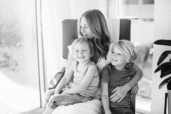 Family photos at home in Los Angeles