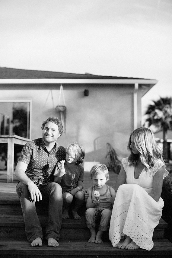 Family photos at home in Los Angeles