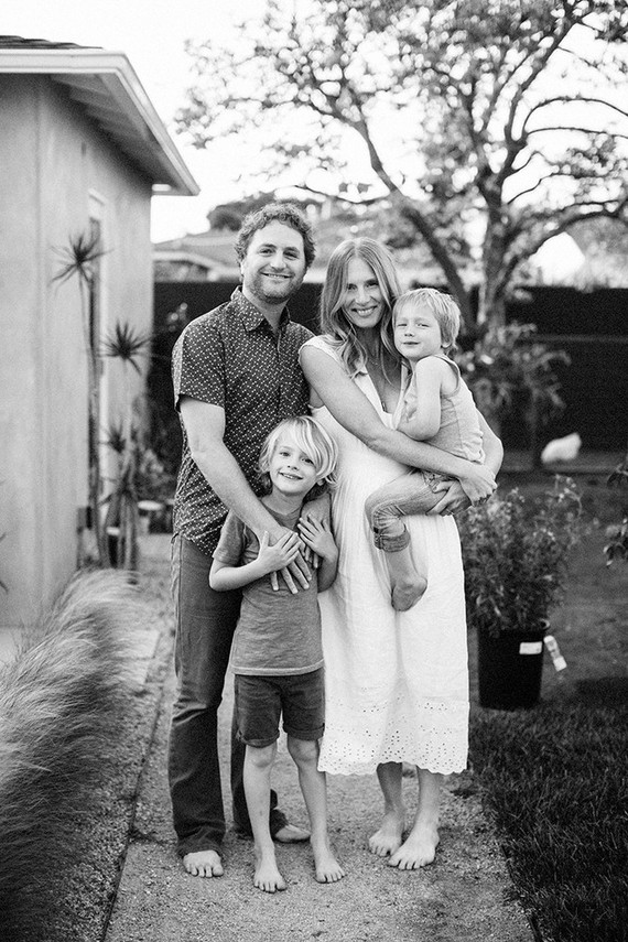 Family photos at home in Los Angeles