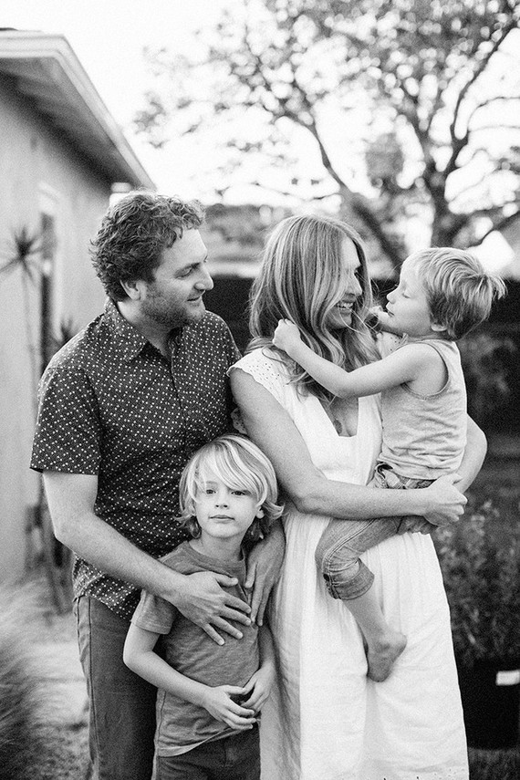 Family photos at home in Los Angeles