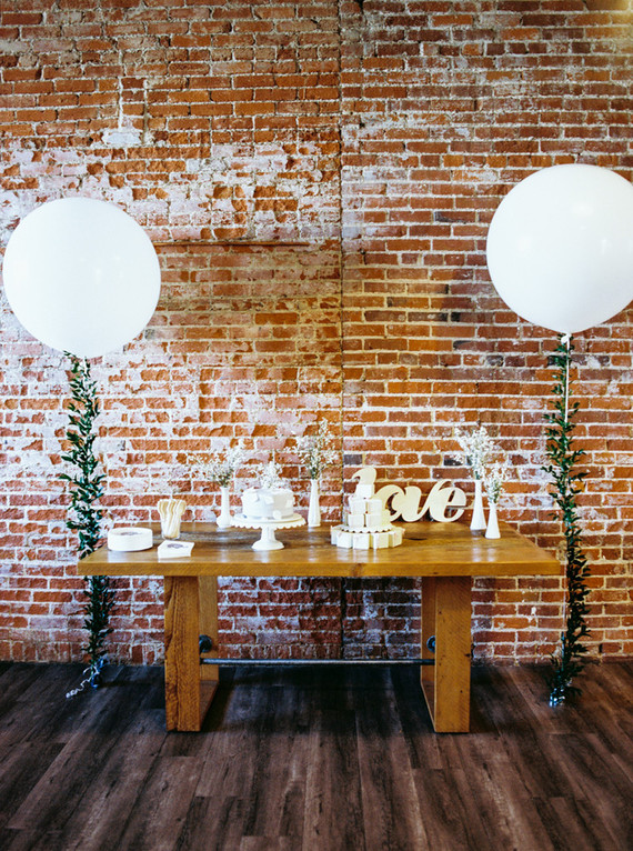 Urban loft baby shower