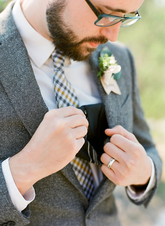 Rustic groom attire