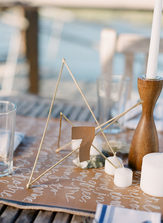 Craft paper table runner