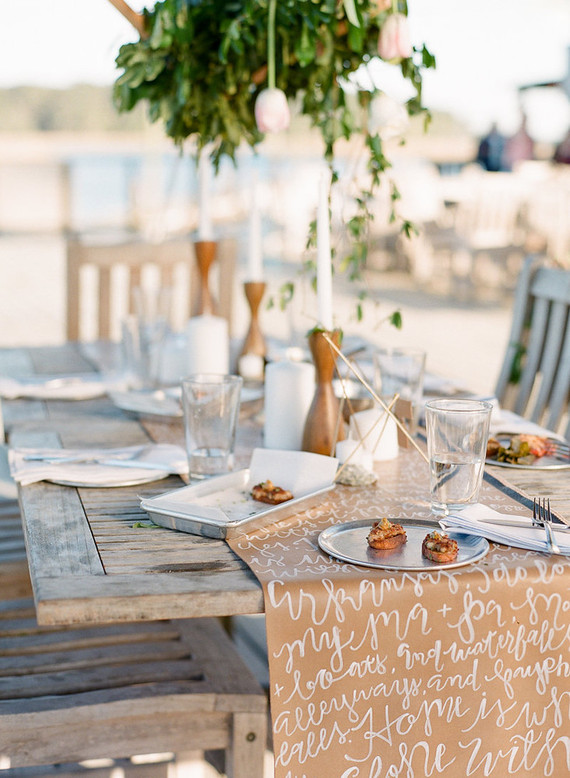Craft paper table runner Inspiration