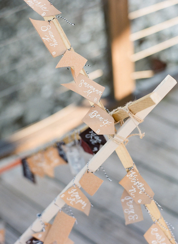 Unique escort card display