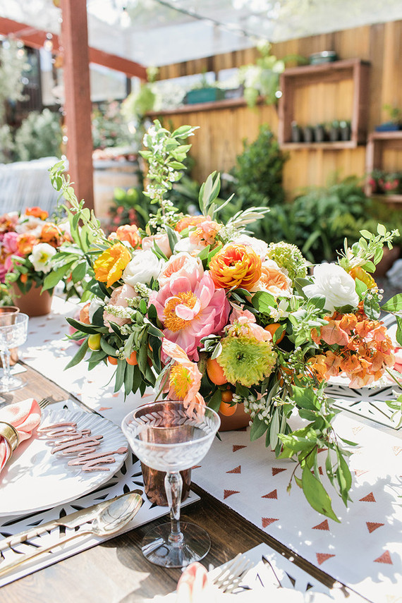 Peach Mother's Day brunch