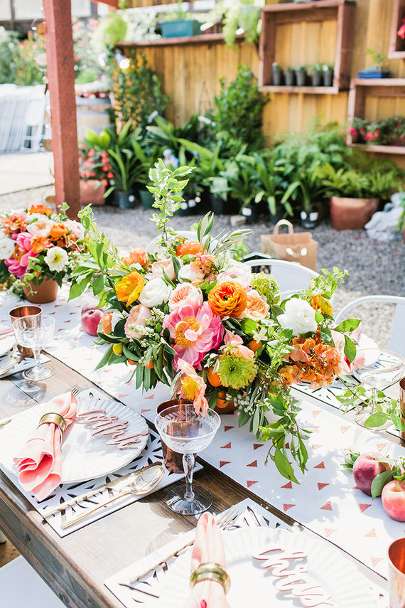 Peach Mother's Day brunch