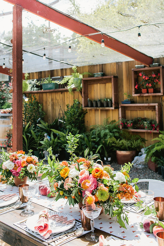 Peach Mother's Day brunch