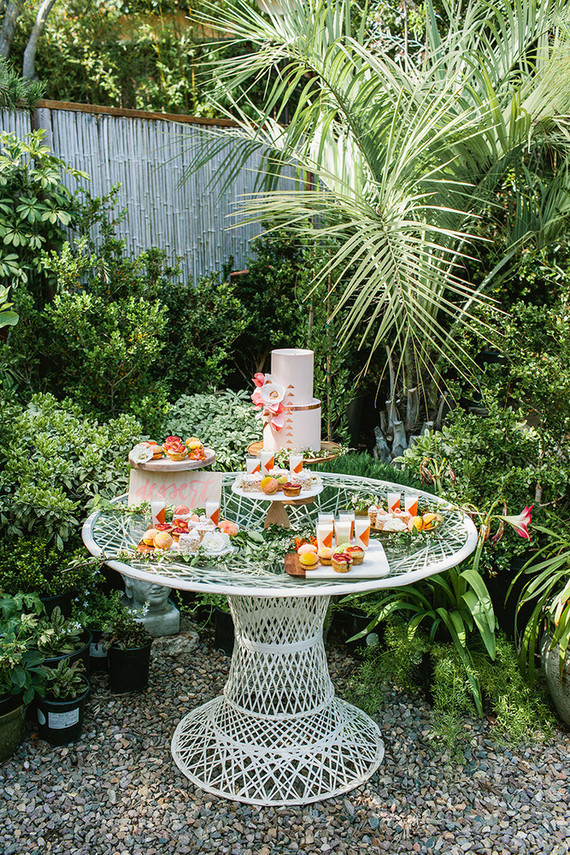 Peach Mother's Day brunch