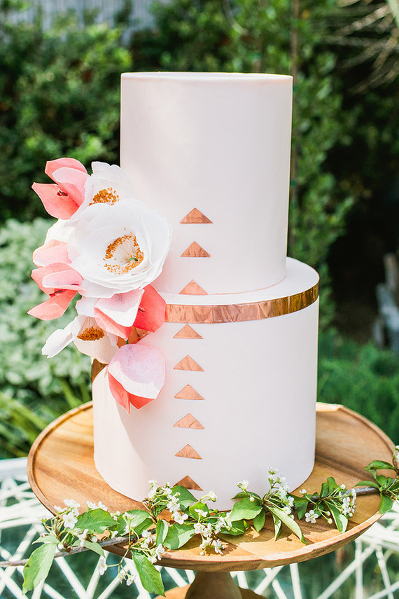 Peach and copper cake