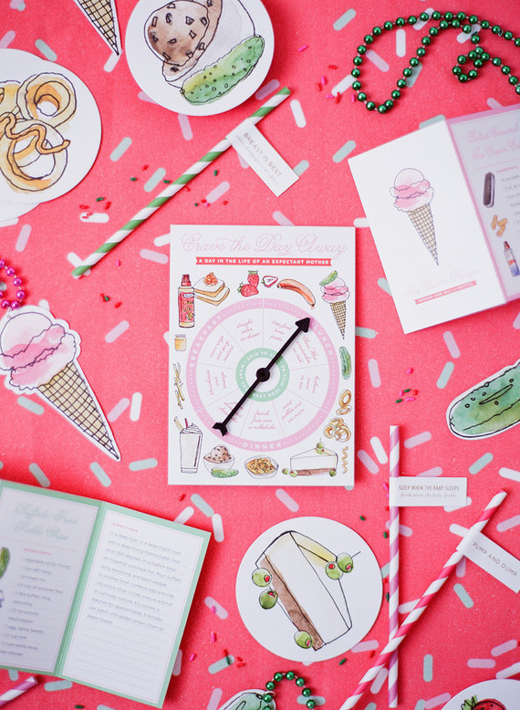 Pickles and Ice Cream baby shower invites