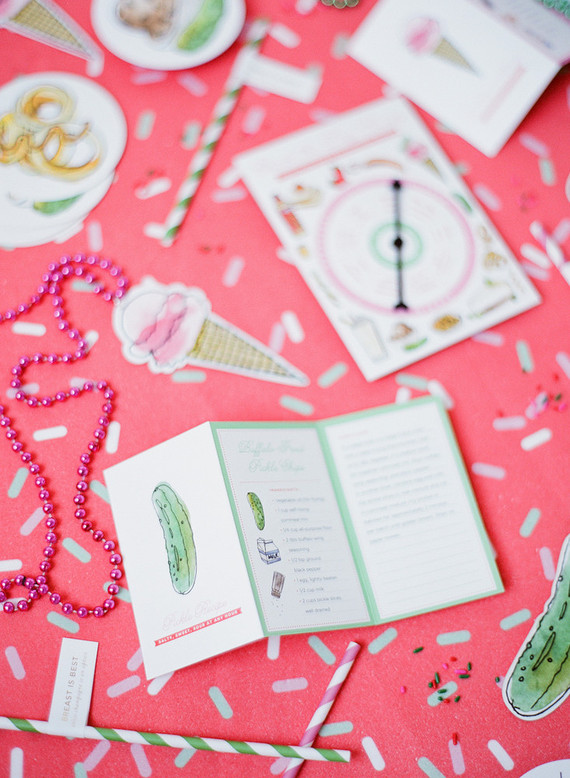 Pickles and Ice Cream baby shower invites