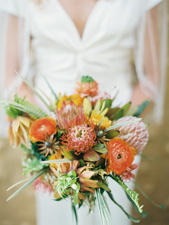 Tropical bridal bouquet