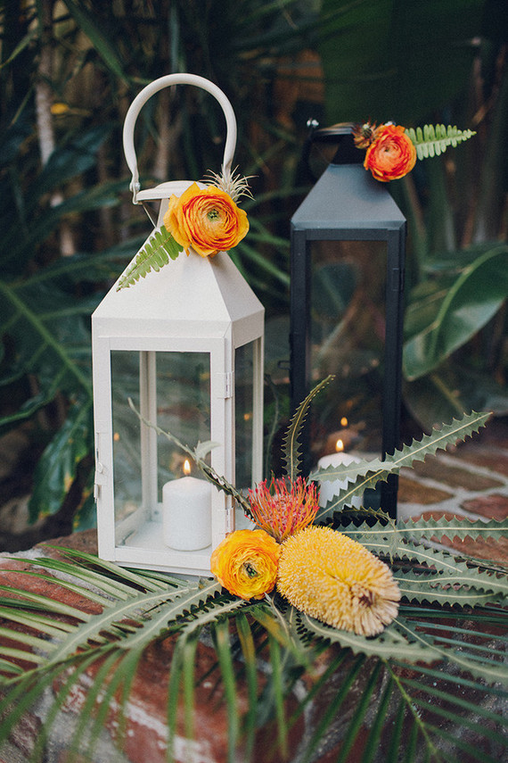 Tropical Downtown LA wedding