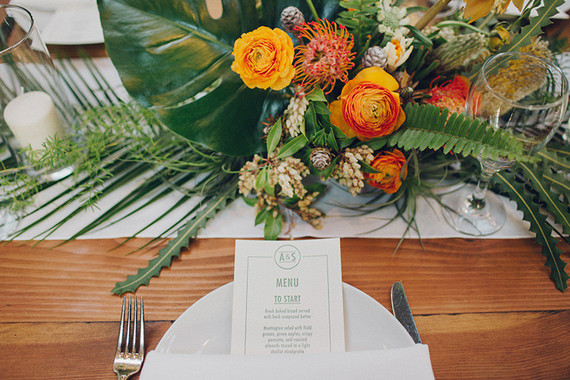 Tropical Downtown LA wedding