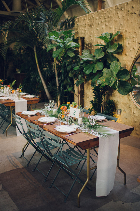 Tropical Downtown LA wedding