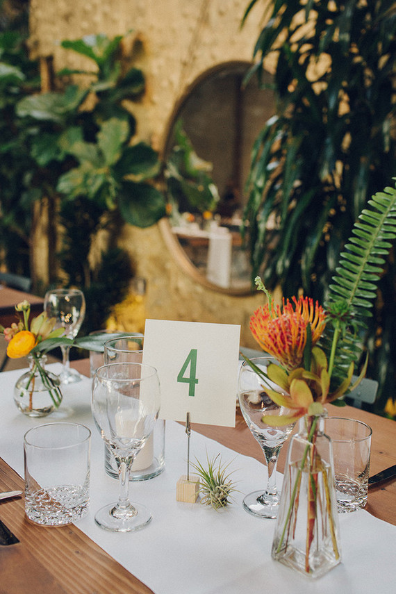 Tropical Downtown LA wedding
