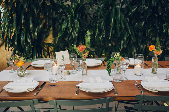 Tropical Downtown LA wedding