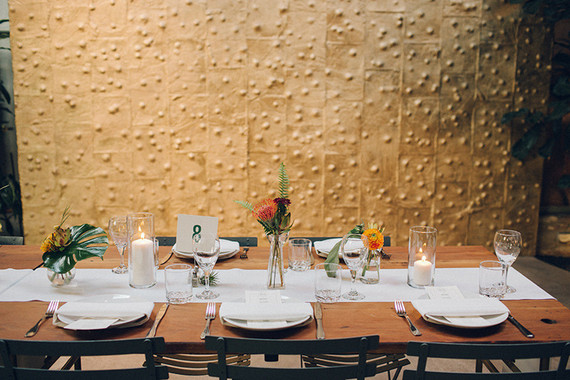 Tropical Downtown LA wedding