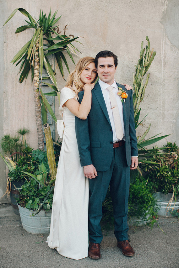 Tropical Downtown LA wedding