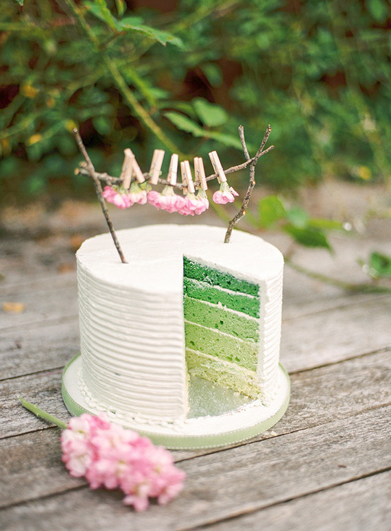 Ombre wedding cake