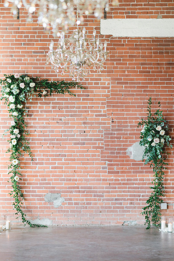 Floral garland ceremony backdrop