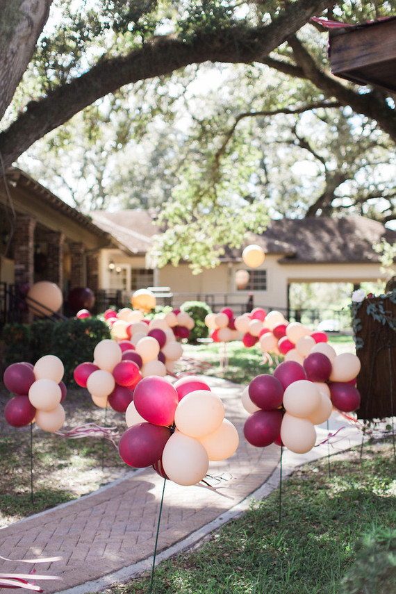blush and marsala balloons