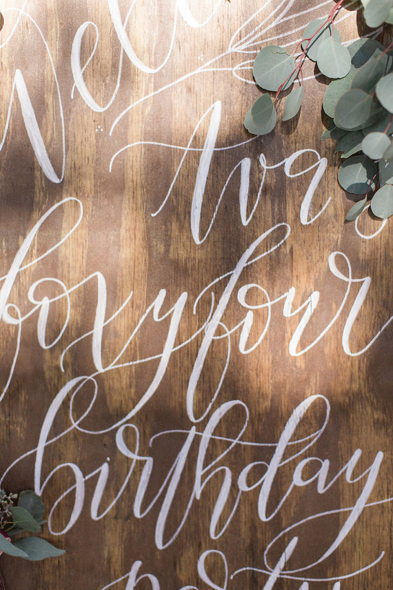 calligraphy on wood
