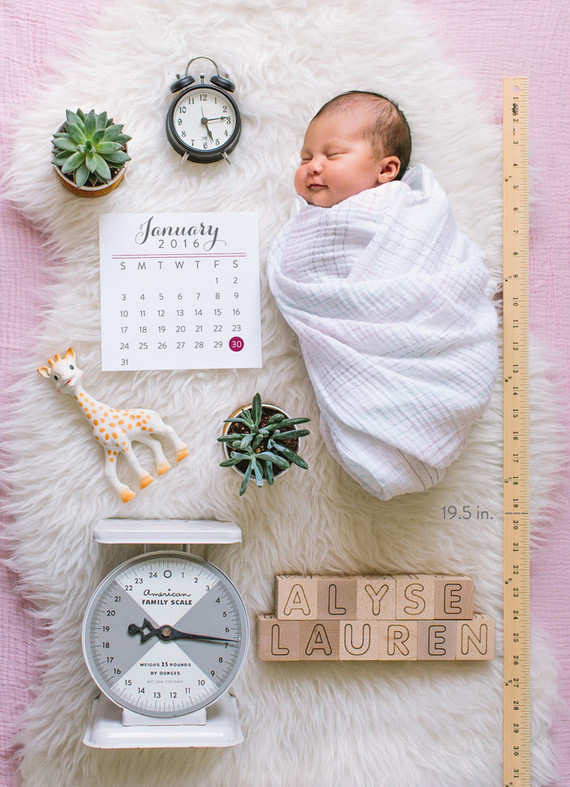 Newborn photo announcement Inspiration