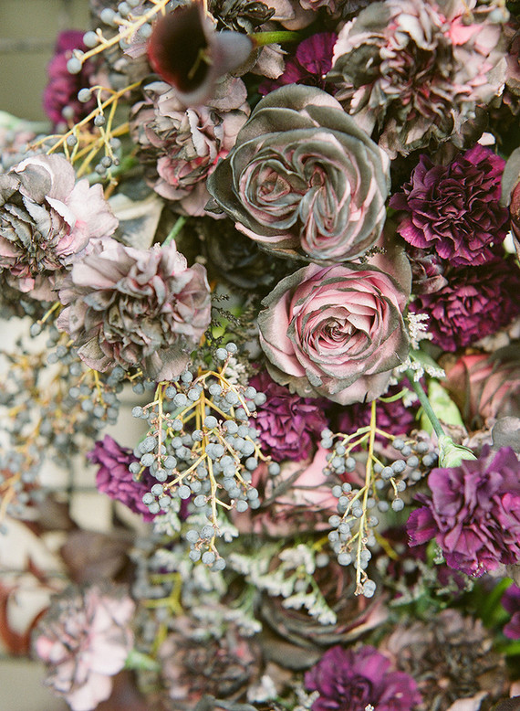 Deep purple florals