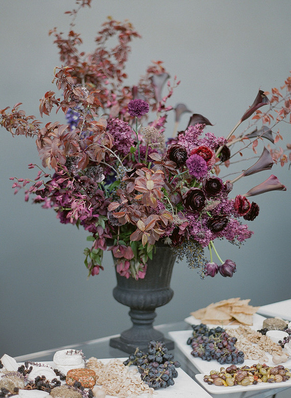 Deep purple florals