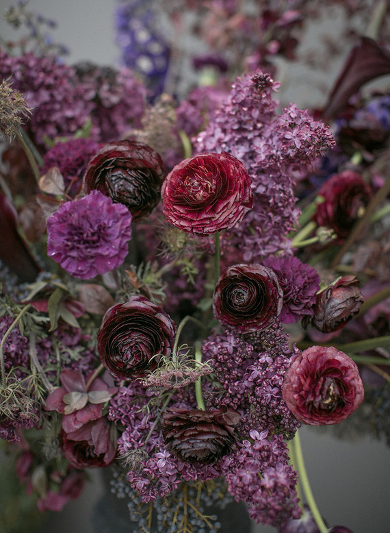 Deep purple florals