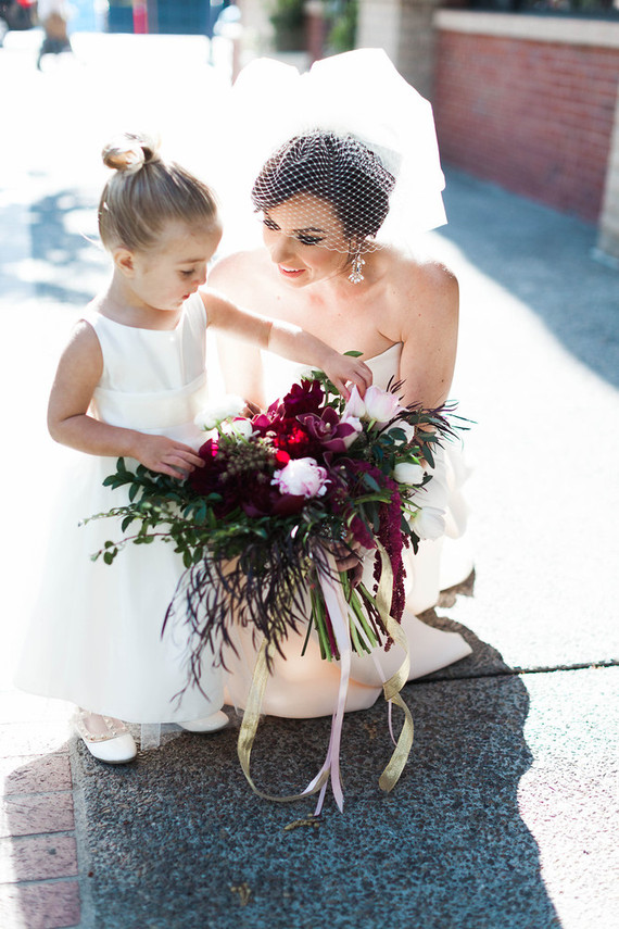 Burgandy bridal bouquet